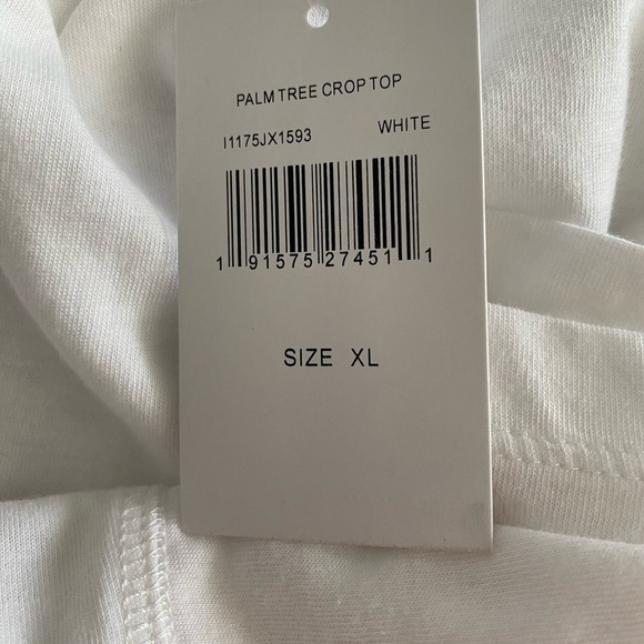 Rebel Sky Palm Tree Crop Top T-Shirt NWT Size XL - Picture 5 of 7